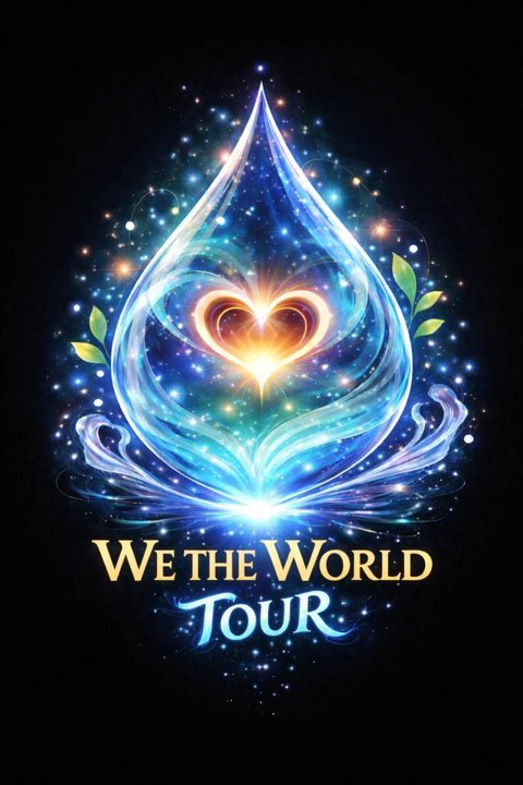 WE The World Tour — water-drop heart emblem